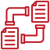 Data-Pipeline Red Icon
